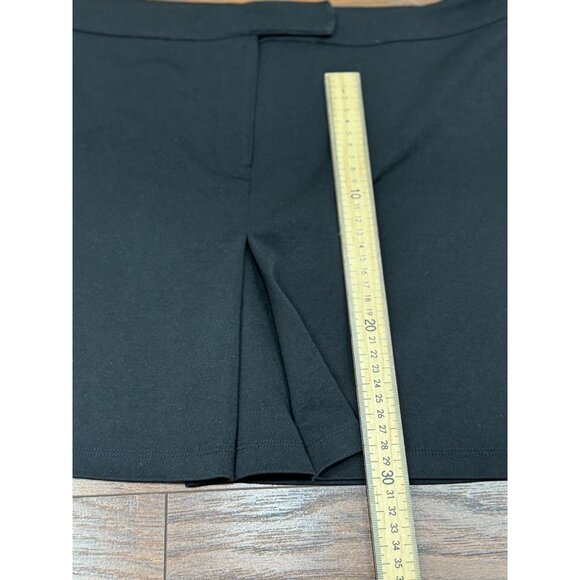 Express Black Mini Skirt Women’s Size 9/10 Stretch Front Slit Career Basic Chic - Picture 5 of 7